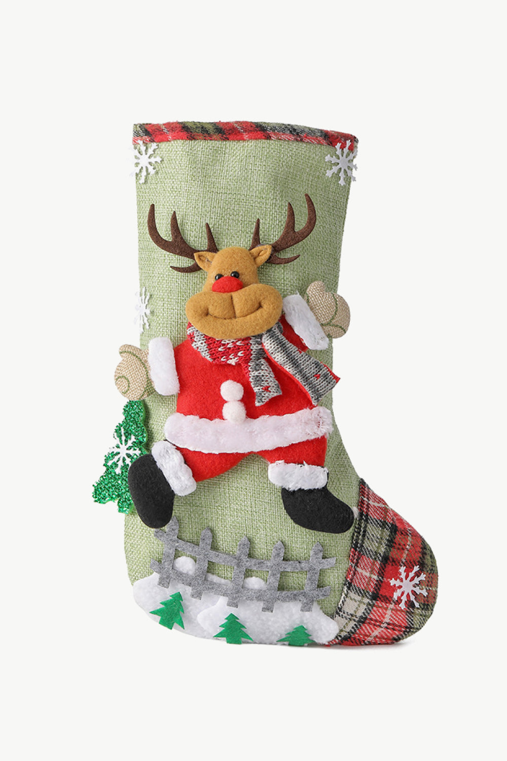 4-Pack Plaid Christmas Stockings